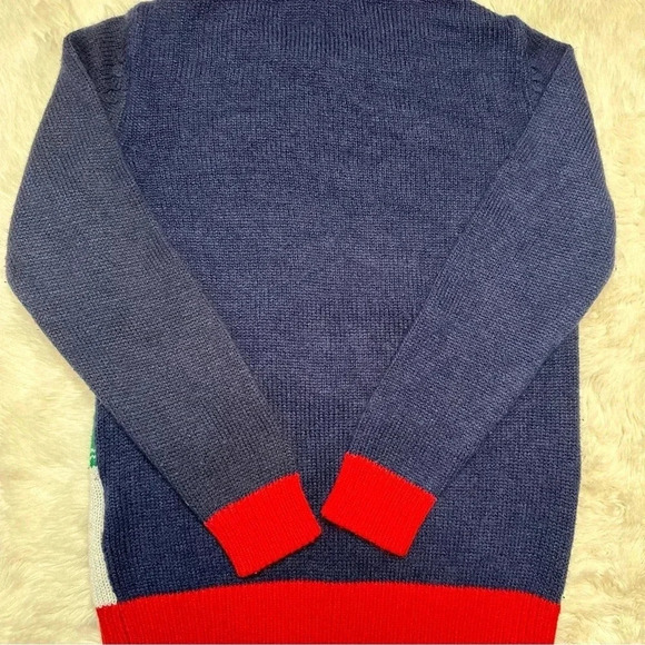 Christmas Santa  Dinosaur Sweater Blue/Green/Red/White Size 6 - Picture 11 of 16